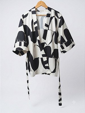 Kimono Vér Oversized Algodão Unissex
