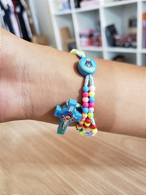 Terço pulseira infantil perolinha - D010219