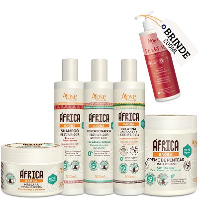 Kit Apice Cosméticos Tratamento Reconstrutor África Baobá Mais Brinde