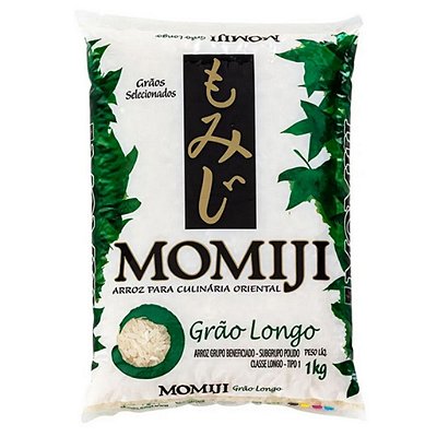ARROZ MOMIJI 1kg Para Culinária Oriental Grão Longo - Arroz Japonês Momiji Qualidade Premium