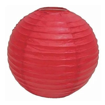 LUMINÁRIA Oriental Vermelha Grande 40cm - Luminária Japonesa de Papel Para Decoração