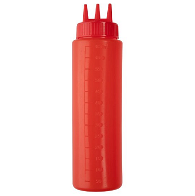 Bisnaga para Molho com 3 Bicos 650ml - Vermelha ou Amarela | Ideal para Restaurantes, Food Trucks e Hamburguerias