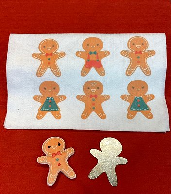 KIT MOLDE Boneco Ginger + Feltro Personalizado