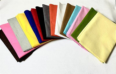 KIT Feltro Santa Fé com 15 cores de feltro 50x70 cm