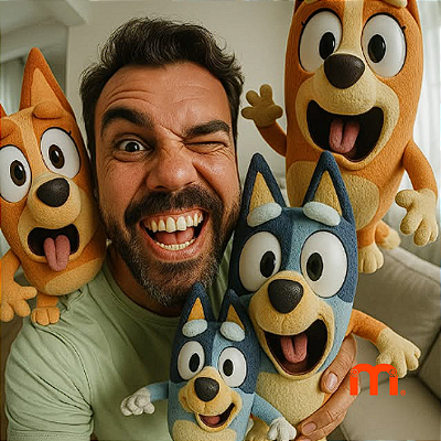 MOLDE Bluey com 11 peças em aço