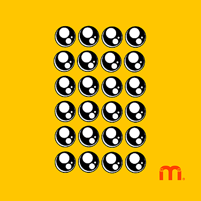 Adesivo Têxtil DTF Olhinhos "BRILHO DUPLO" cartela com 12 pares