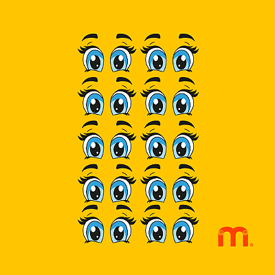 Adesivo Têxtil DTF Olhinhos "GLAMOUR" cartela com 10 pares