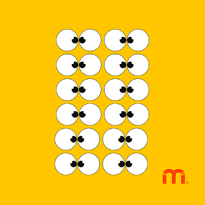 Adesivo Têxtil DTF Olhinhos "KAWAII" cartela com 12 pares