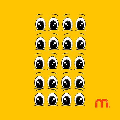 Adesivo Têxtil DTF Olhinhos "EXPRESSIVOS" cartela com 10 pares