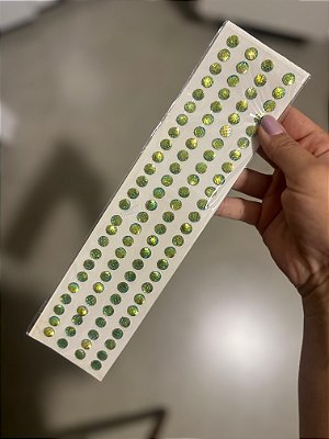 Aplique "Escama Holográfica" 8mm autocolante cartela com 100pcs