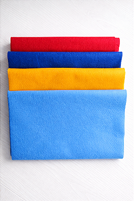KIT FELTRO com Cores Primárias 45x50 (pacote com 4)