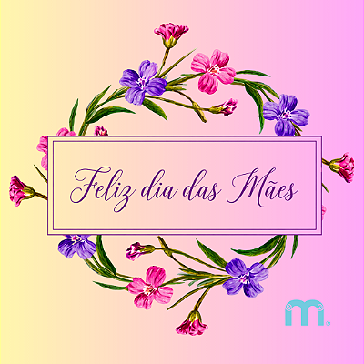 Adesivo Têxtil DTF "Guirlanda Floral – Dia das Mães" com 2 cartelas