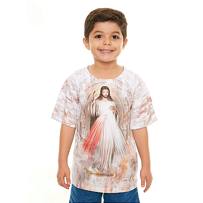 Camiseta Infantil Jesus Misericordioso