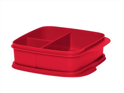 Tupperware® Basic Line com Divisórias Vermelha - 550ml