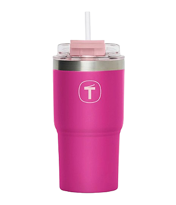 Tupperware® Copo Térmico Big T com Canudo Rosa - 630ml