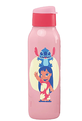 Tupperware® Garrafa Eco Tupper® Plus Stitch Ohana Rosa – 750 ml
