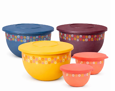 Tupperware® Kit Tigela Murano 80 Anos - 5 peças