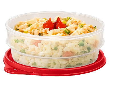 Tupperware® Tupper® Pote Dinâmico Translúcido com Tampa Vermelha - 400ml