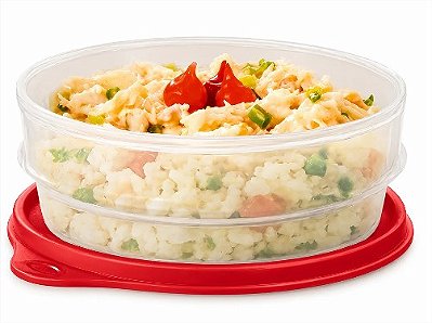 Tupperware® Tupper® Pote Dinâmico Translúcido com Tampa Vermelha - 400ml