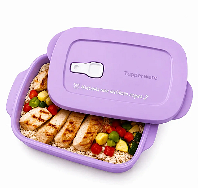 Tupperware® Cristalwave® Retangular Geração II Mantenha Distância - 1l