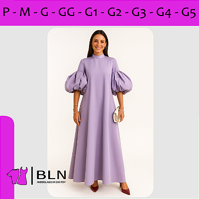 Vestido Manga Balonê