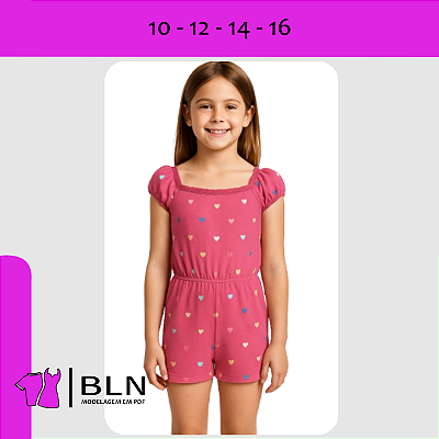 Macacão Manga Raglan