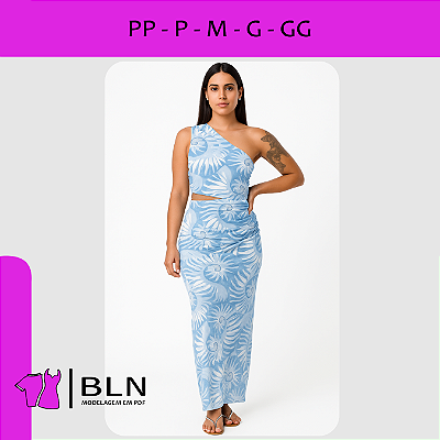 Vestido Um Ombro Assimétrico