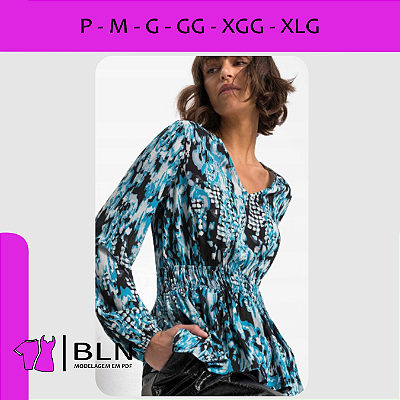 Blusa Decote V Babados