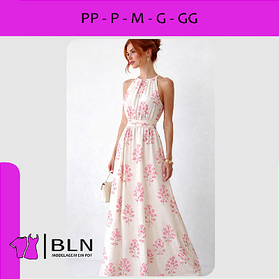 Vestido Longo Amarração Cintura