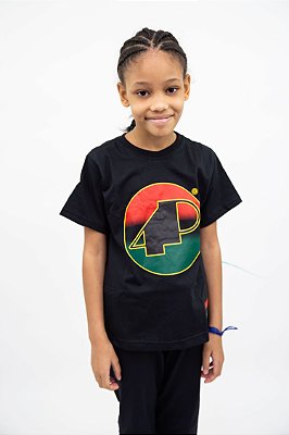 Camiseta Infantil 4P Degradê - Preta