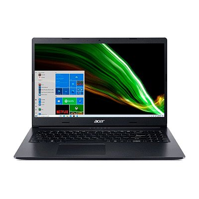 Notebook Acer Aspire, AMD R5 3500U, Windows 10 Home, DDR4, 8GB, SSD 256GB, 15,6" - A315-23-R6M7, Bivolt