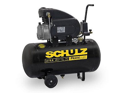 MOTOCOMPRESSOR DE AR PRATIC AIR CSI 8,5/50 8,5 PÉS 2HP 50 LITROS C/RODAS 110V - SCHULZ