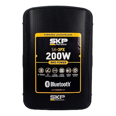 Caixa Amplificada SKP Pro Áudio SK-3PX 200W Usb Bluetooth