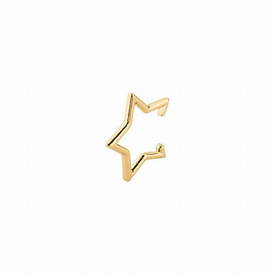 Brinco Piercing Fake Estrela - Semijoia Banhada a Ouro 18K