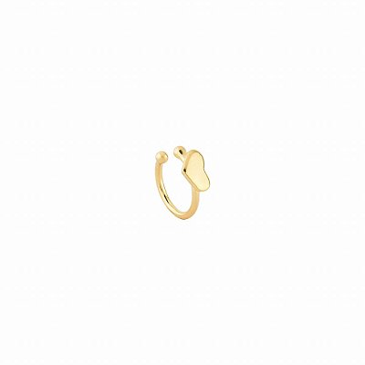 Brinco Piercing Fake Coração - Semijoia Banhada a Ouro 18K