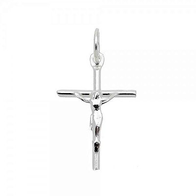 Pingente Cruz Fio Cristo - Joia em Prata 925