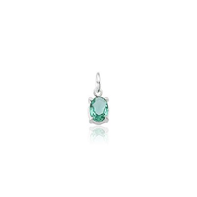 Pingente Oval Turmalina Paraíba Verde - Joia em Prata 925