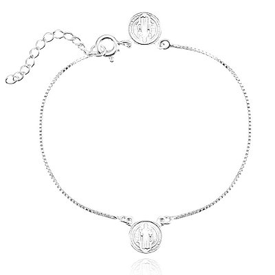 Pulseira Medalha São Bento - Joia em Prata 925
