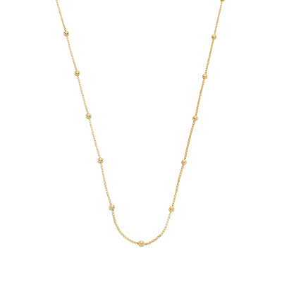 Colar Veneziana Com Bolinhas - Semijoia Banhada a Ouro 18k
