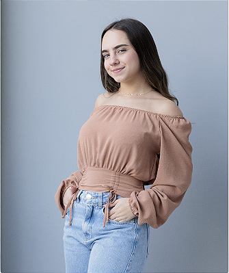 Blusa Ciganinha Duna Cappuccino