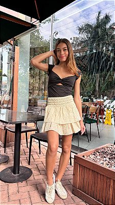 Saia Shorts Laise de Malha