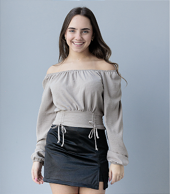 Blusa Ciganinha Duna Cinza