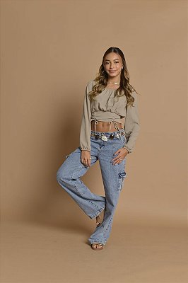 Blusa Ciganinha Duna Cinza