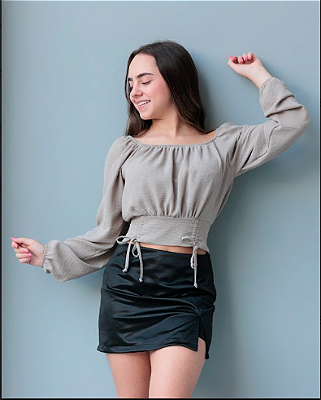 Saia Shorts Prada com Elastano Preta