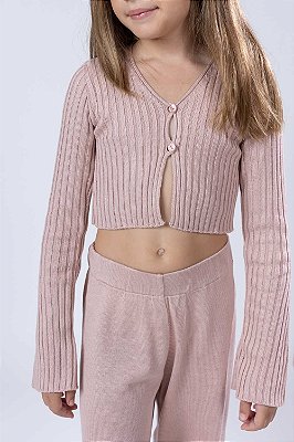 Cropped Tricot Rosa Nude