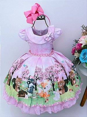 Vestido Infantil Princesa Tiana e o Sapo no Bosque – PequenoLook