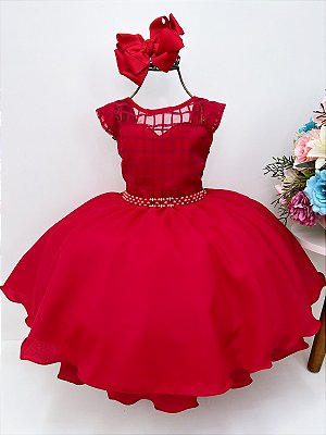 Vestido Infantil Barbie Princesa Rosa Chiclete com Cinto - Fabuloso Ateliê