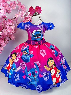 Vestido Infantil Frozen e Olaf Princesas Broche de Laço - Fabuloso Ateliê