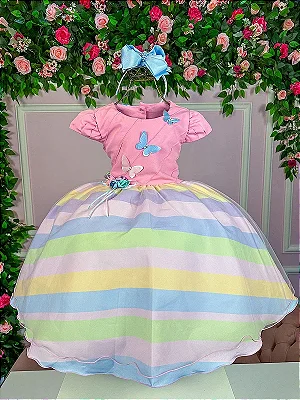 Vestido Infantil Princesa Chuva de Bençãos Luxo Princesas - Fabuloso Ateliê