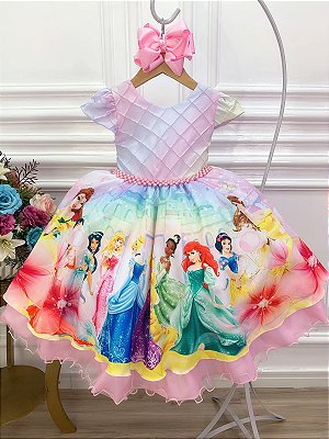 Vestido Infantil Sofia Rapunzel Lilás Aplique Flor Princesas - Fabuloso  Ateliê